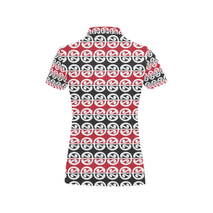 Maori Classic Themed Design Print Women's Polo Shirt