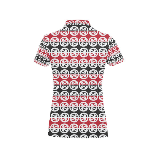 Maori Classic Themed Design Print Women's Polo Shirt