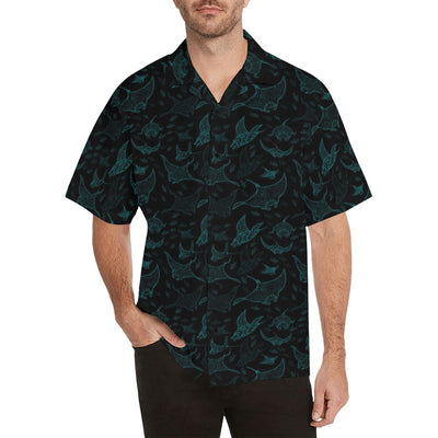 Manta Ray Print Design LKS402 Men's Men's Hawaiian Shirt