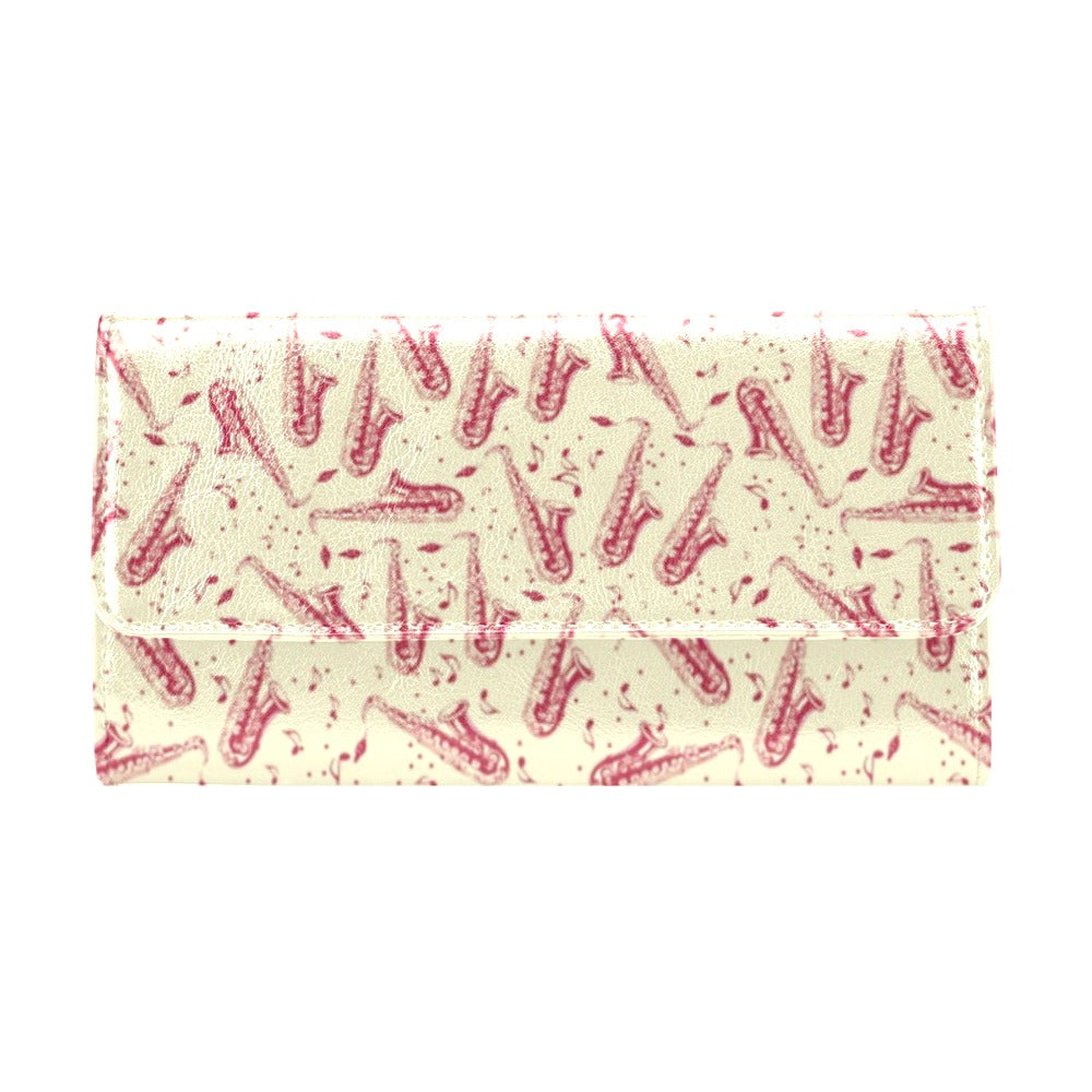 Saxophone Print Design LKS402 Women's Trifold Wallet