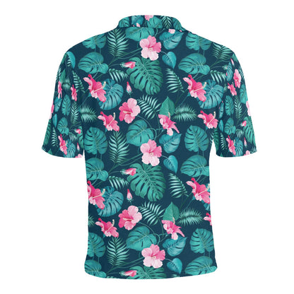 Summer Floral Print Design LKS301 Men Polo Shirt
