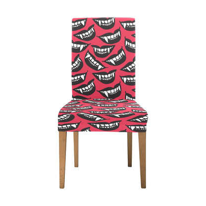 Vampire Lips Print Design LKS305 Dining Chair Slipcover