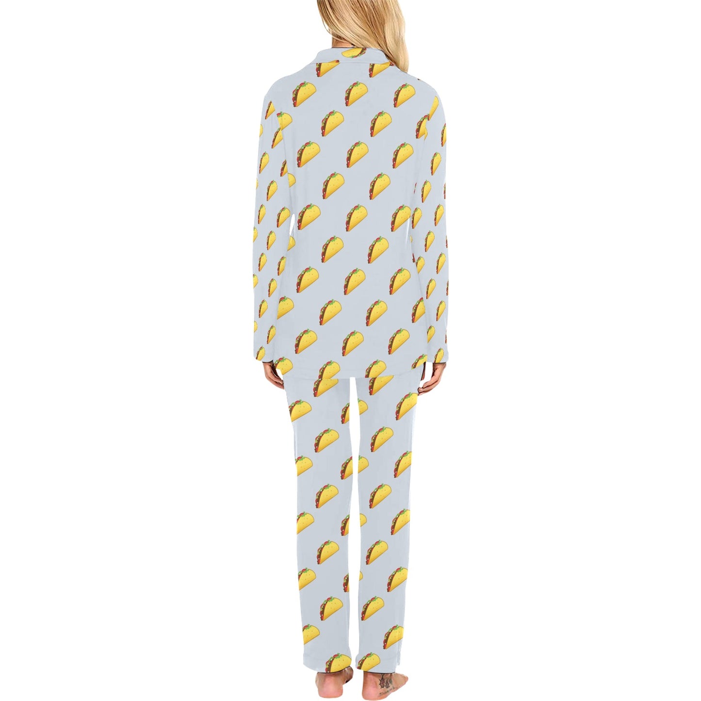 Taco Print Design LKS304 Women's Long Pajama Set