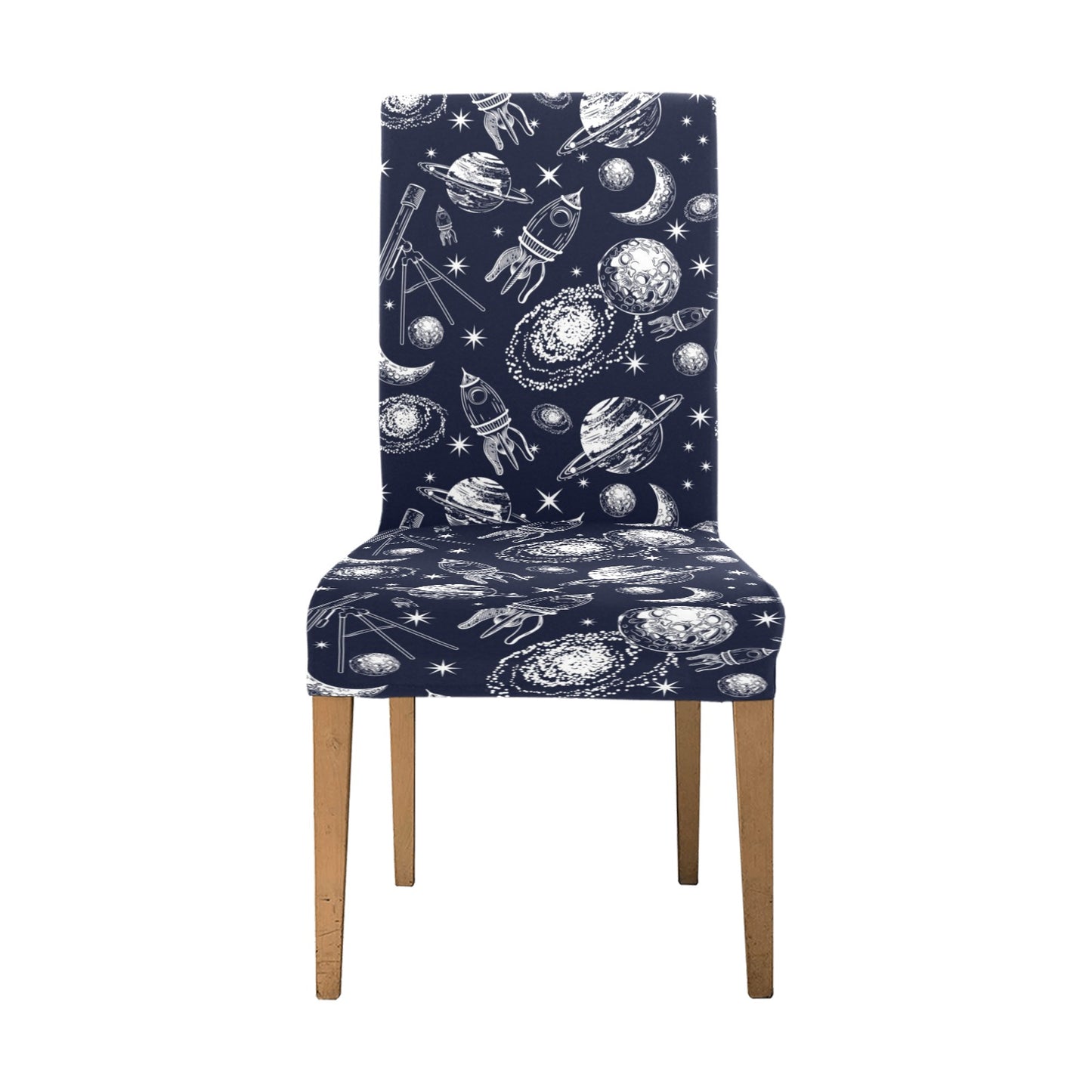 Space Rocket Print Design LKS301 Dining Chair Slipcover
