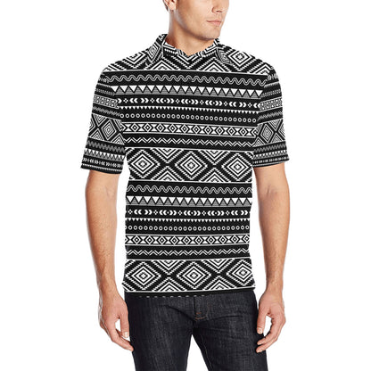 Tribal Pattern Print Design LKS301 Men Polo Shirt
