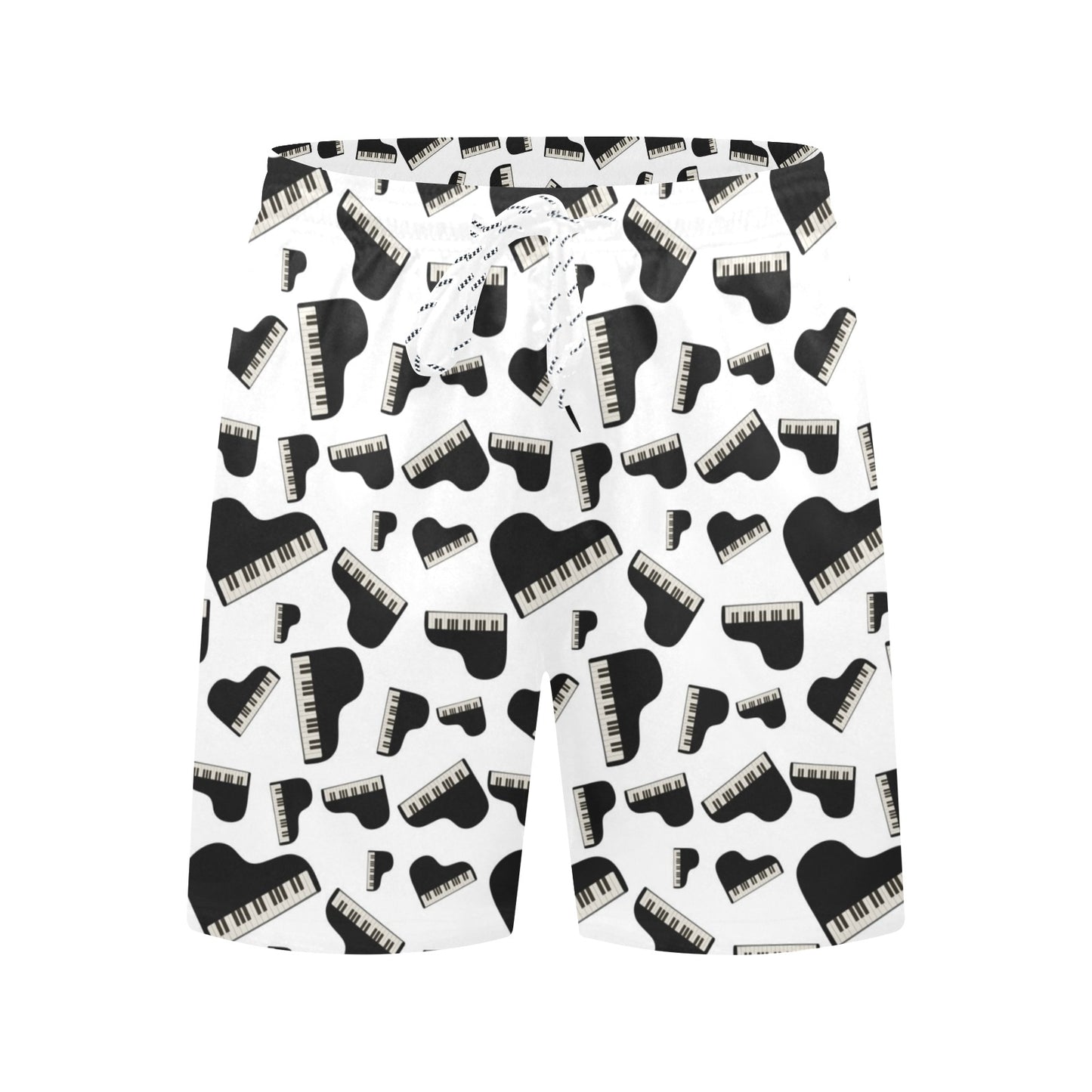 Piano Print Design LKS405 Men's Swim Trunks Beach Shorts