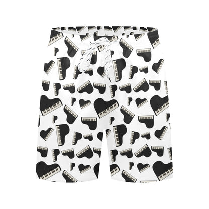 Piano Print Design LKS405 Men's Swim Trunks Beach Shorts