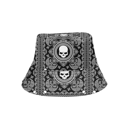 Bandana Skull Print Design LKS303 Unisex Bucket Hat