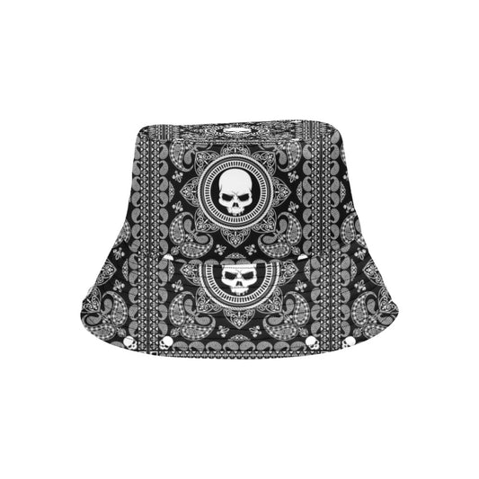 Bandana Skull Print Design LKS303 Unisex Bucket Hat