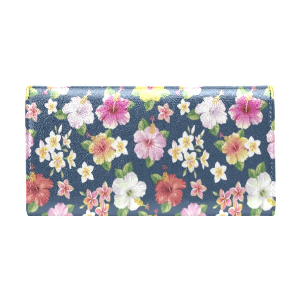 Hibiscus Sweet Print Design LKS304 Women's Trifold Wallet