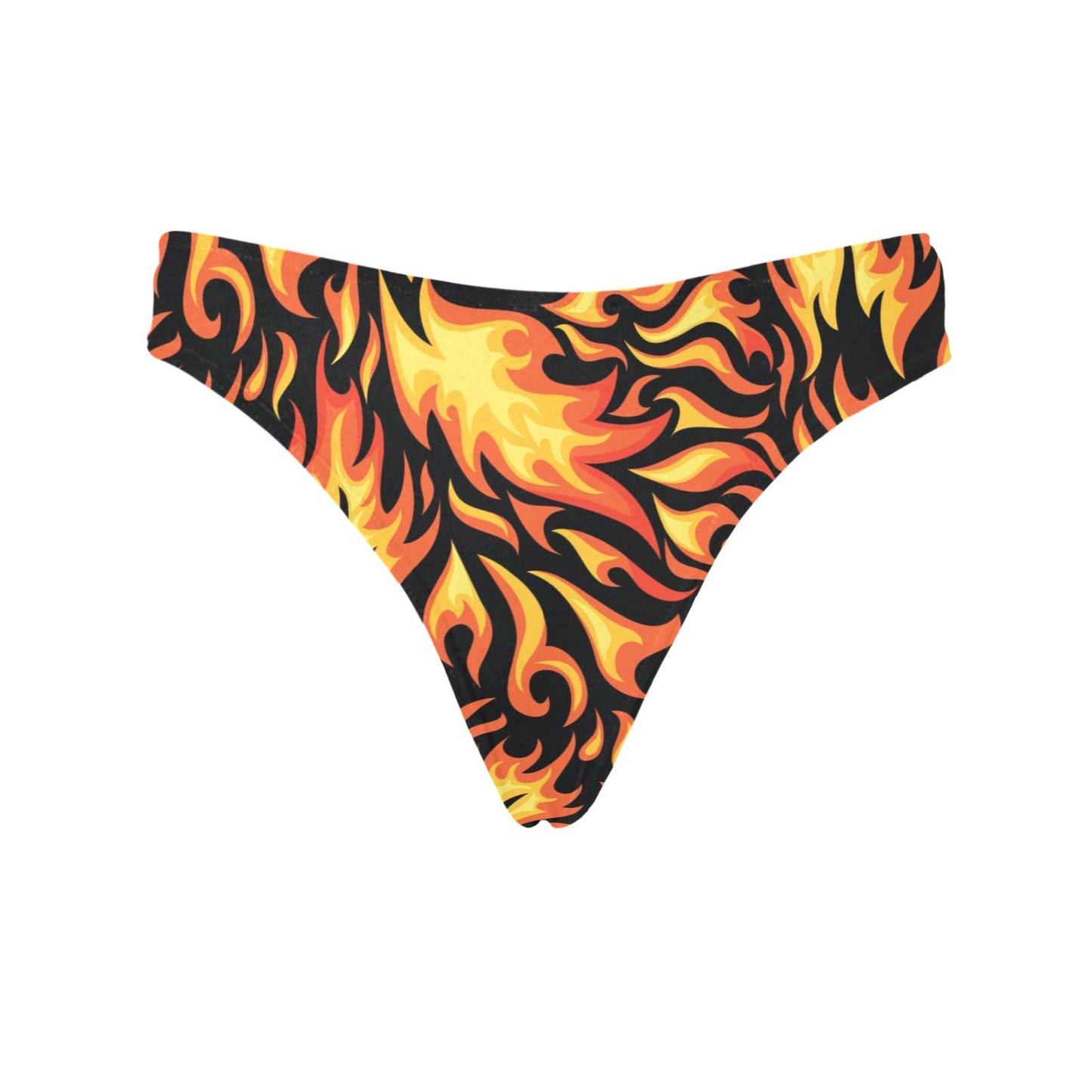 Flame Fire Design Pattern Women's Thongs