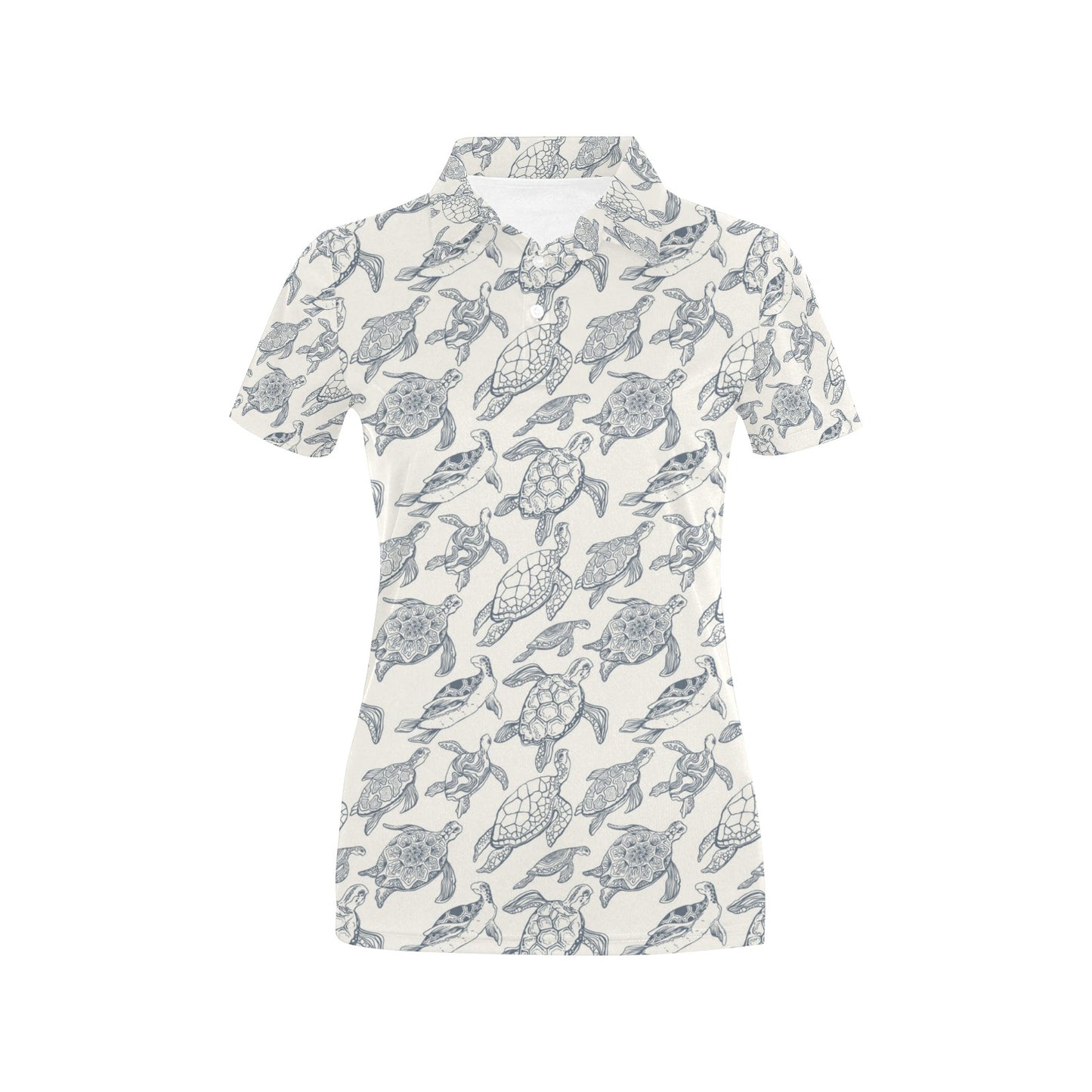 Sea Turtle Print Design LKS304 Women's Polo Shirt