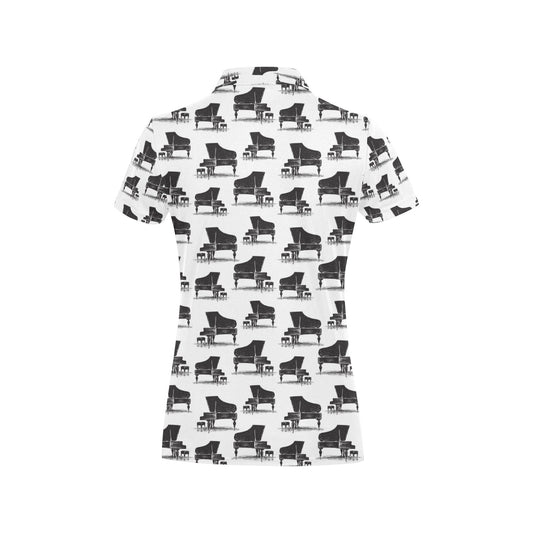 Piano Print Design LKS401 Women's Polo Shirt