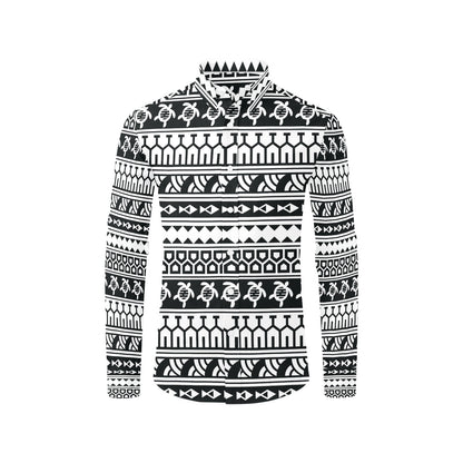 Samoan Pattern Print Design LKS303 Men's Long Sleeve Dress Shirt