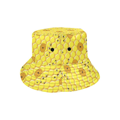 Honey Bee Print Design LKS303 Unisex Bucket Hat