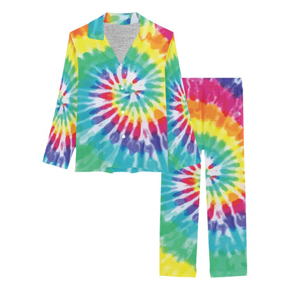 Tie Dye Women's Long Pajama Set