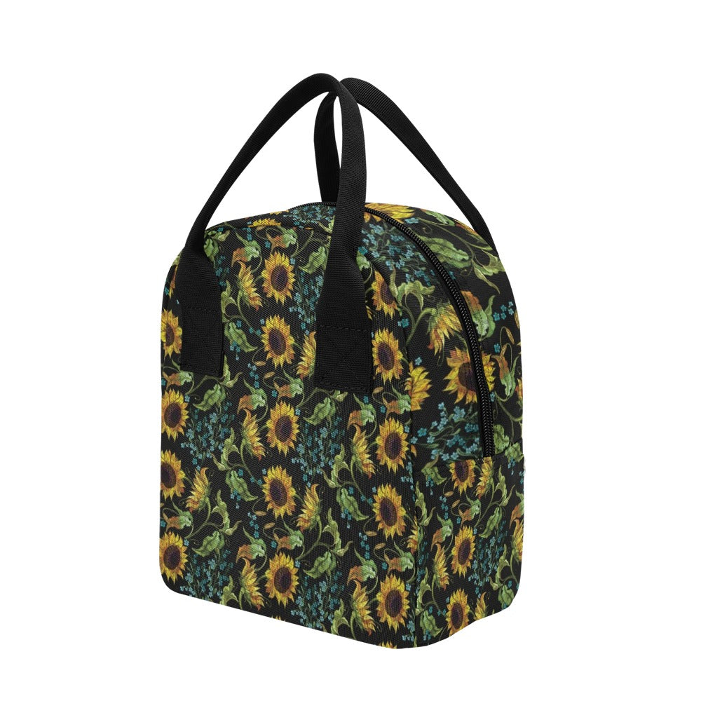Sunflower Print Design LKS308 Insulated Lunch Bag