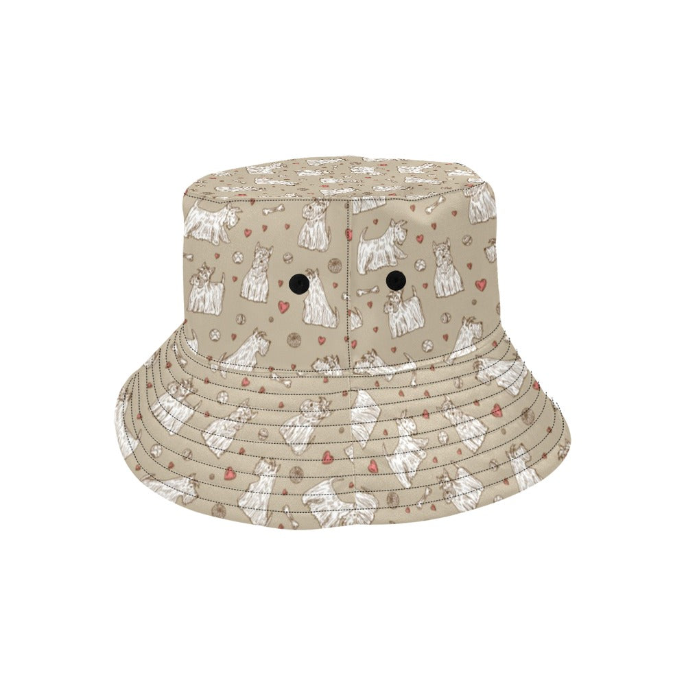 Scottish Terriers Print Design LKS3017 Unisex Bucket Hat