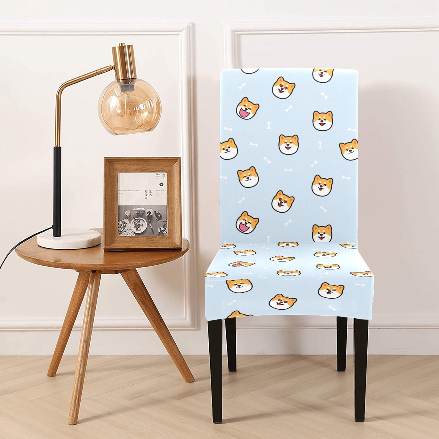 Shiba Inu Print Design LKS3012 Dining Chair Slipcover