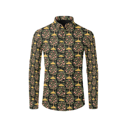 Tree Of Life Print Design LKS303 Men's Long Sleeve Dress Shirt