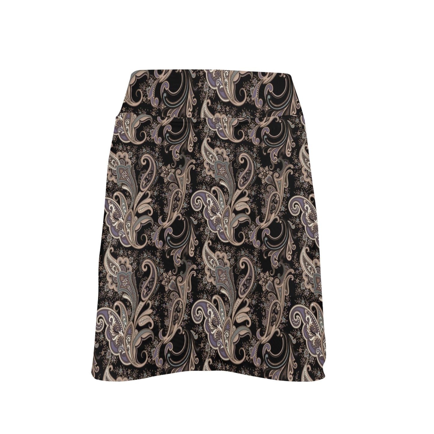Paisley Mandala Design Print 17" Golf & Pickleball Skort with Pockets