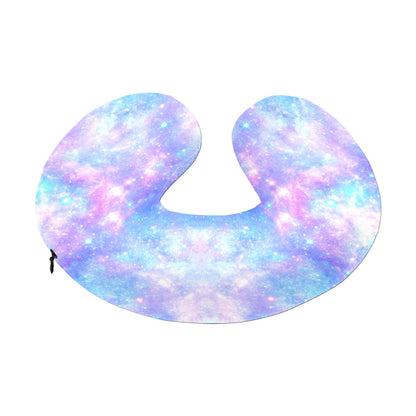 Galaxy Stardust Pastel Color Print U-Shaped Travel Neck Pillow