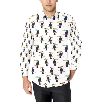 Toucan Print Design LKS305 Men's Long Sleeve Dress Shirt