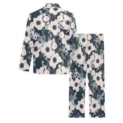 Anemone Pattern Print Design AM02 Men's Long Pajama Set