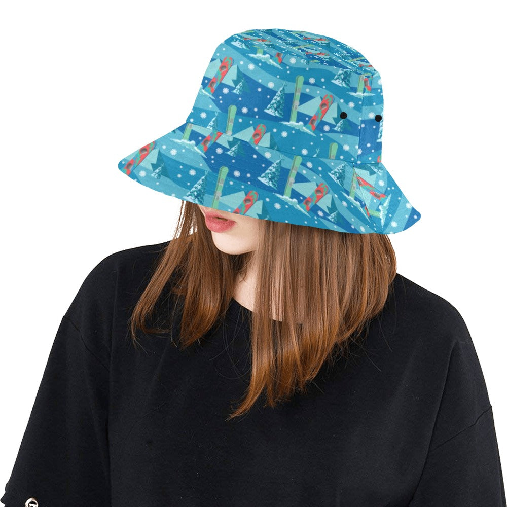 Snowboard Print Design LKS301 Unisex Bucket Hat