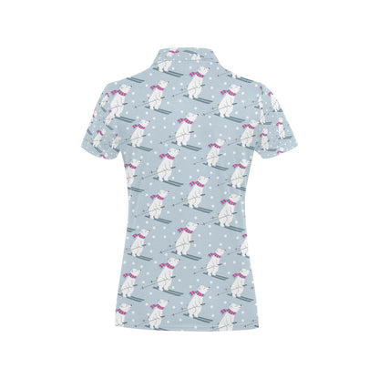 Ski Print Design LKS307 Women's Polo Shirt