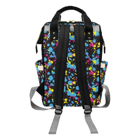 Splatter Colorful Print Design LKS301 Diaper Bag Backpack