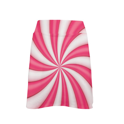 Vortex Twist Swirl Candy Print 17" Golf & Pickleball Skort with Pockets