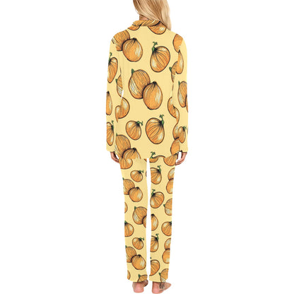 Onion Pattern Print Design A04 Women's Long Pajama Set