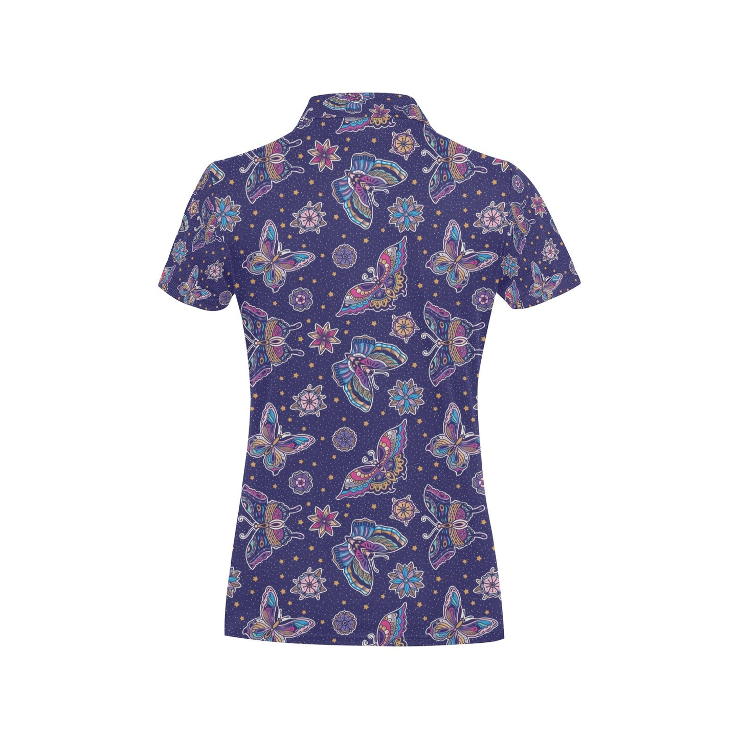 Butterfly Print Design LKS303 Women's Polo Shirt