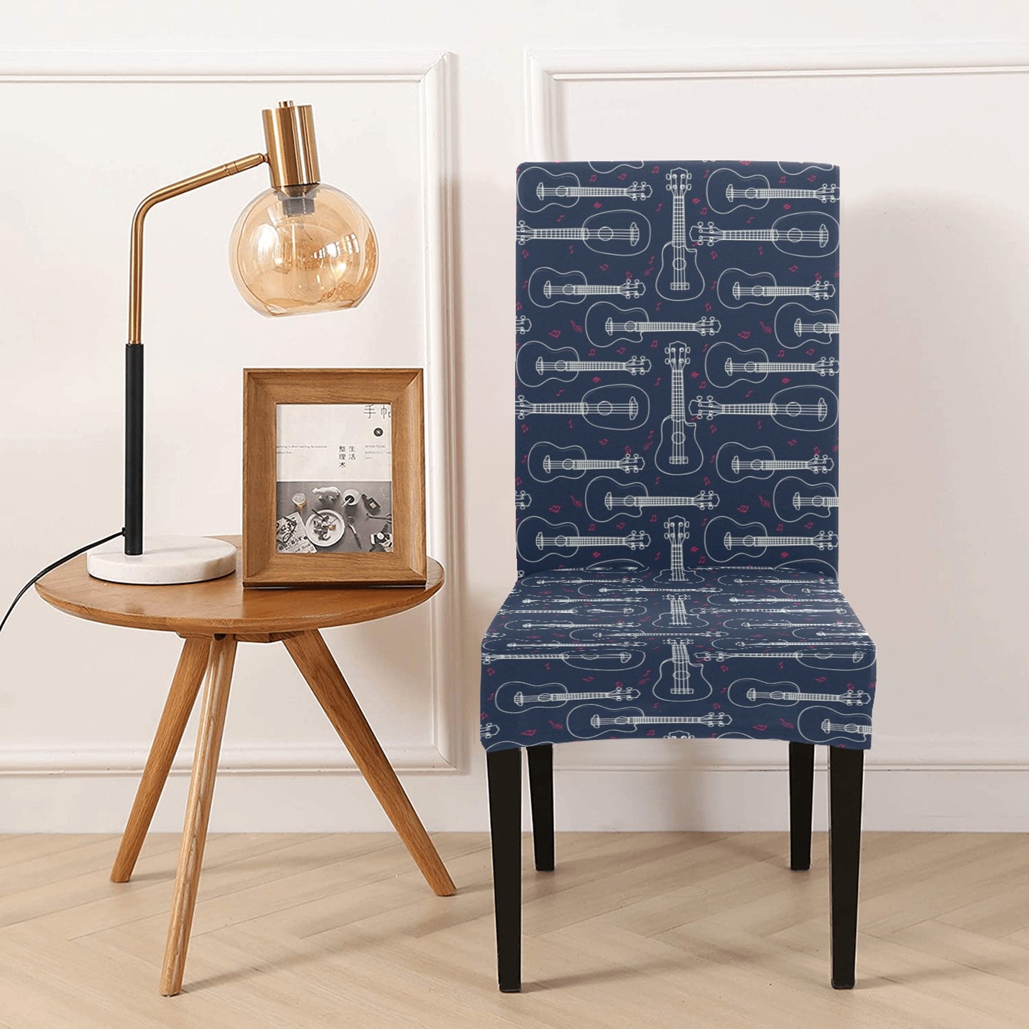 Ukulele Print Design LKS401 Dining Chair Slipcover