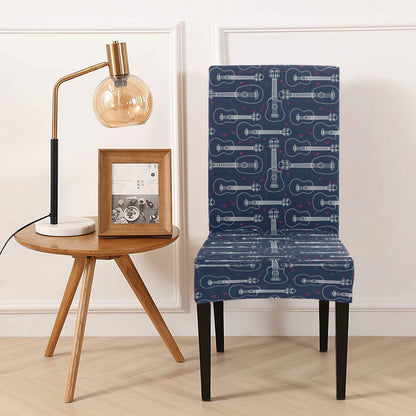Ukulele Print Design LKS401 Dining Chair Slipcover