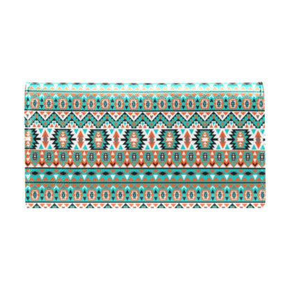 Indian Navajo Ethnic Themed Design Print Women's Trifold Wallet