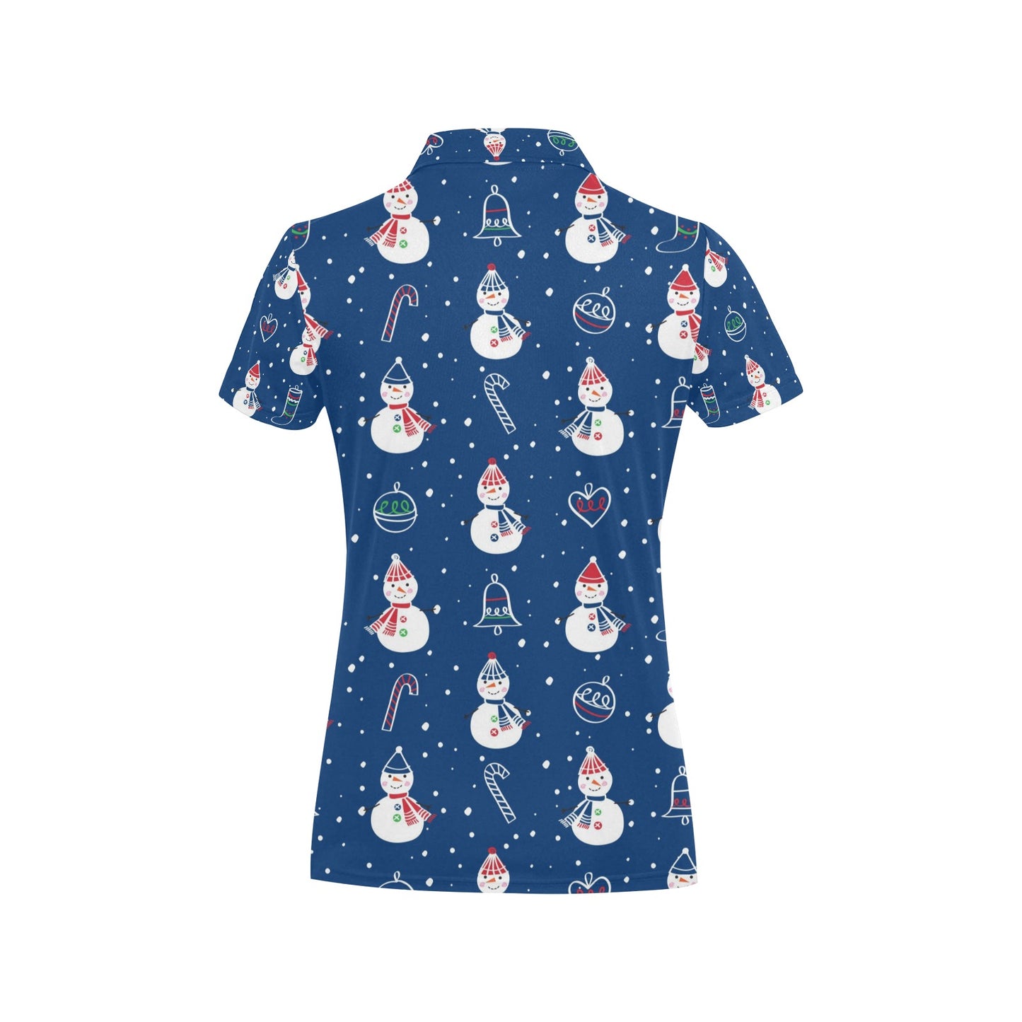 Snowman Print Design LKS306 Women's Polo Shirt