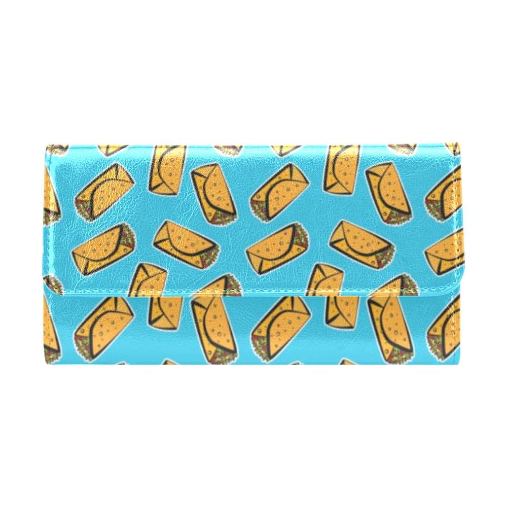Burrito Print Design LKS301 Women's Trifold Wallet