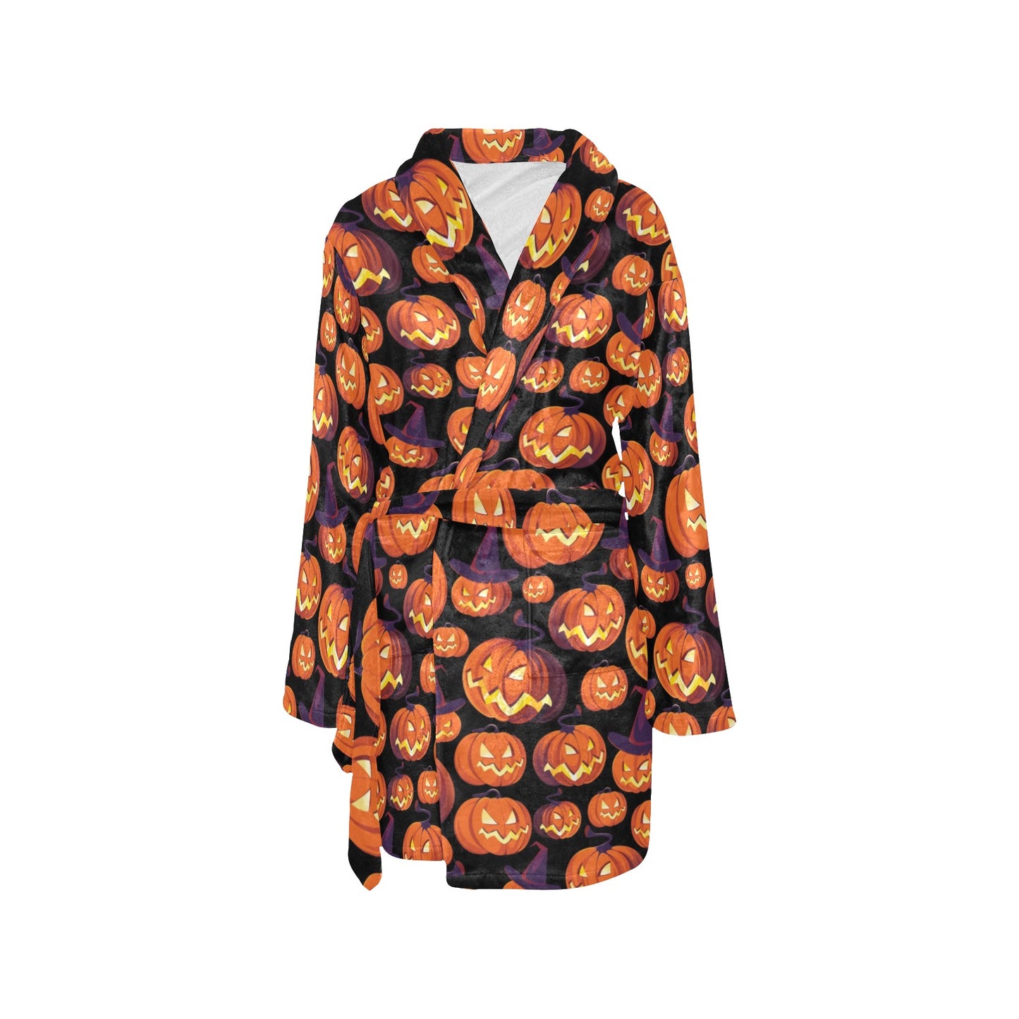 Halloween Pattern Print Design 04 Women's Fleece Robe