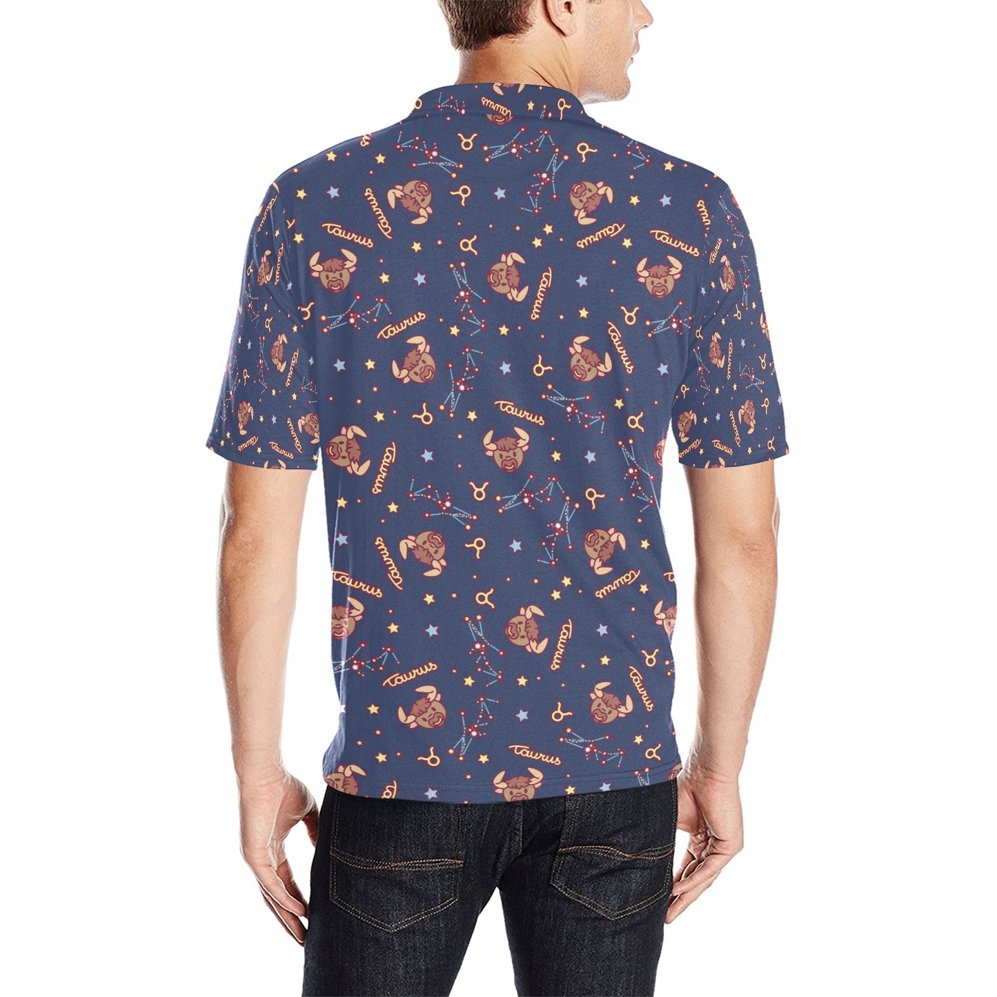 Taurus Print Design LKS304 Men Polo Shirt