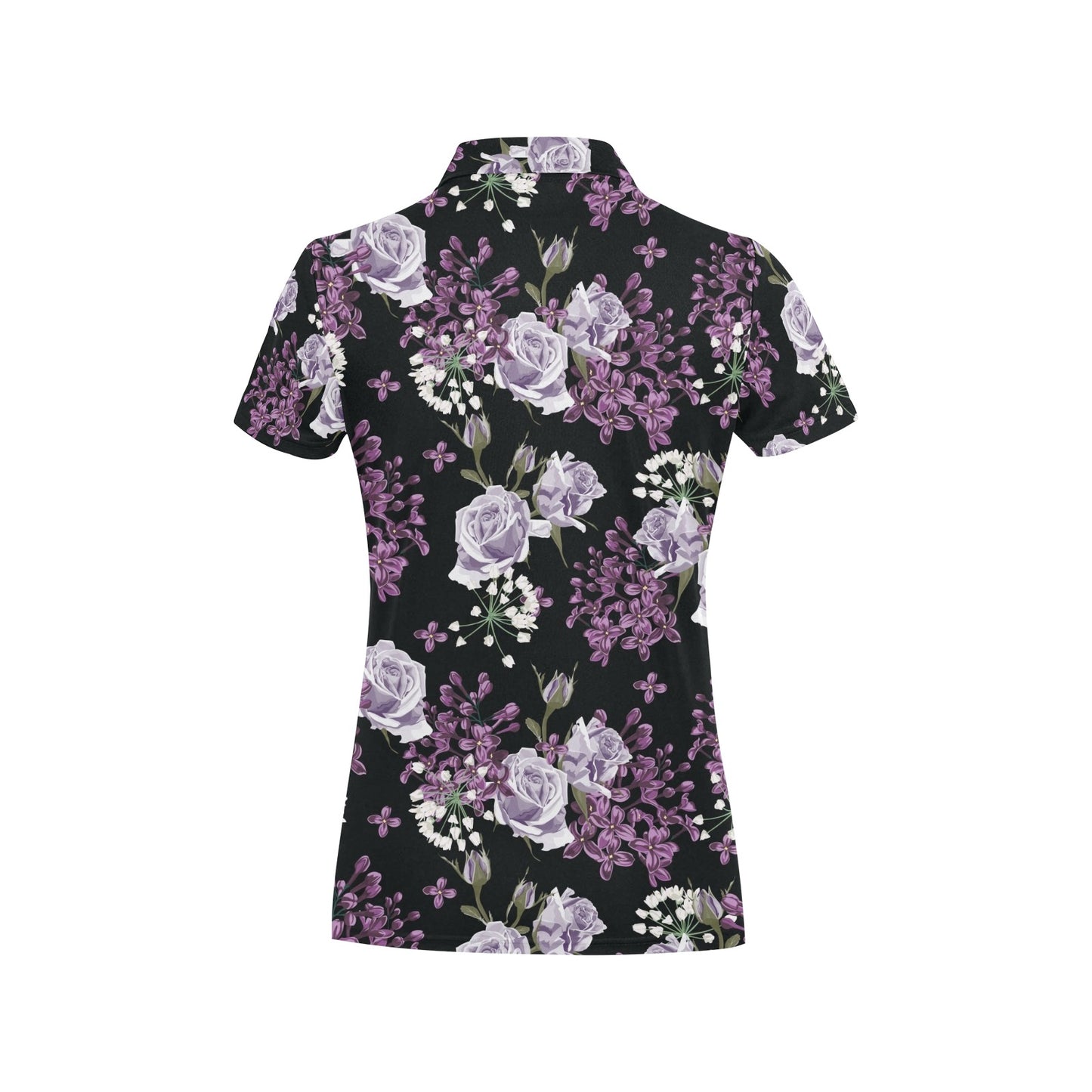Lilac Pattern Print Design LI04 Women's Polo Shirt