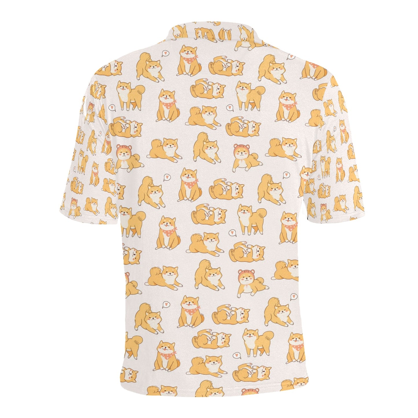 Shiba Inu Print Design LKS308 Men Polo Shirt