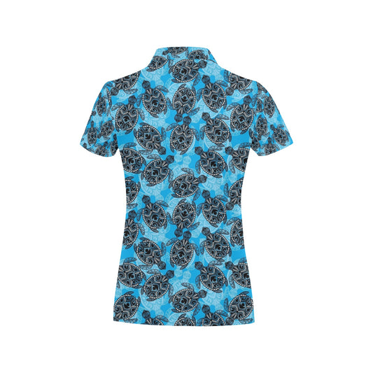 Tribal Pattern Print Design LKS307 Women's Polo Shirt
