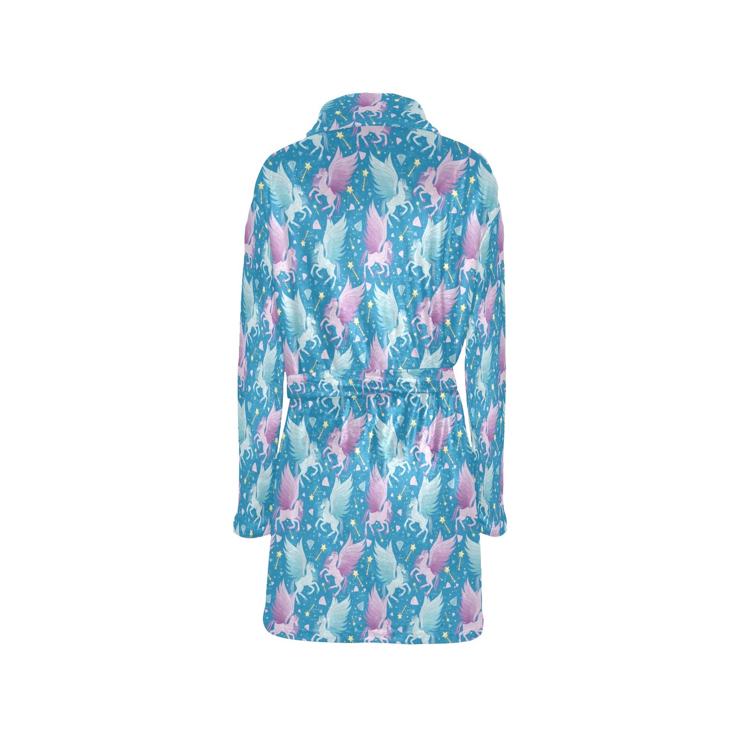 Pegasus Pattern Print Design 04 Women's Fleece Robe