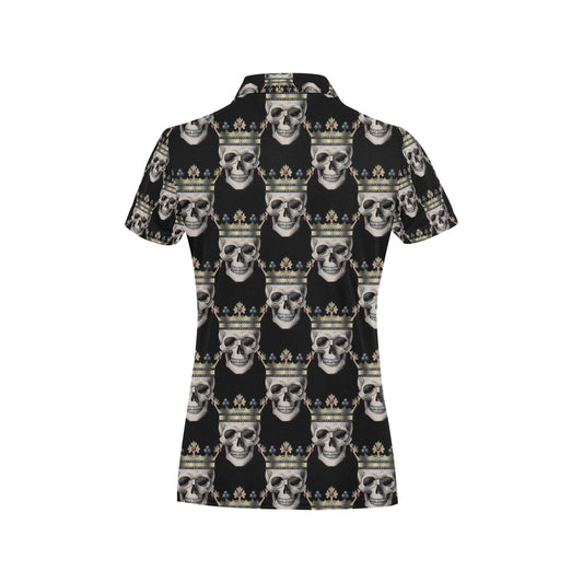 Skull King Print Design LKS3010 Women's Polo Shirt