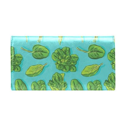Spinach Print Design LKS301 Women's Trifold Wallet