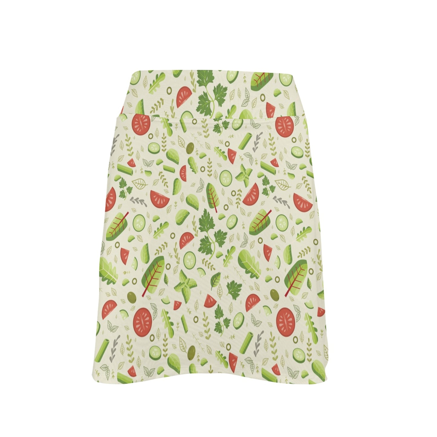 Salad Vegetable Print Design LKS302 17" Golf & Pickleball Skort with Pockets