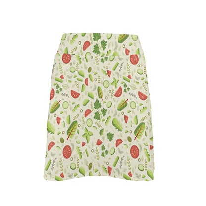 Salad Vegetable Print Design LKS302 17" Golf & Pickleball Skort with Pockets