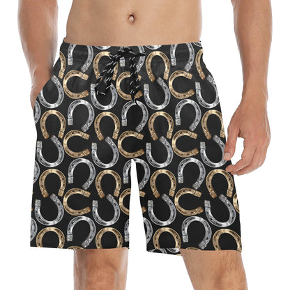 Horseshoe Print Design LKS305 Men's Swim Trunks Beach Shorts